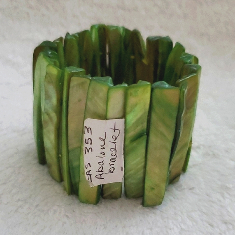 Green Abalone Stretch Bracelet